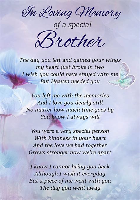 I miss you. . Funeral poems for brother